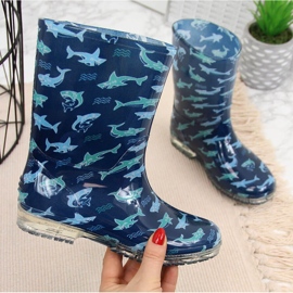 T.Sokolski Dječačke galoše s tamnoplavim morskim psima T. Sokolskog plava 1