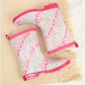 T.Sokolski Djevojačke galoše s bijelim zvijezdama T. Sokolskog ružičasta višebojan 2