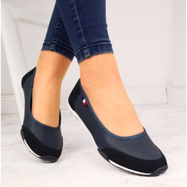 Ženske tamnoplave kožne balerinke Filippo plava 1