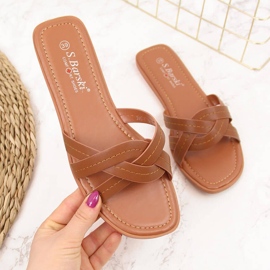 S.Barski Ženske ravne papuče deve S. Barski smeđa 2