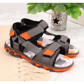 News Dječačke sportske sandale na čičak sive NOVOSTI siva 2