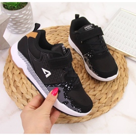 Black American Club dječje sportske cipele na čičak crna 1