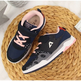 Sportske cipele za djevojčice s čičak tamnoplavim American Club tamnoplava 2