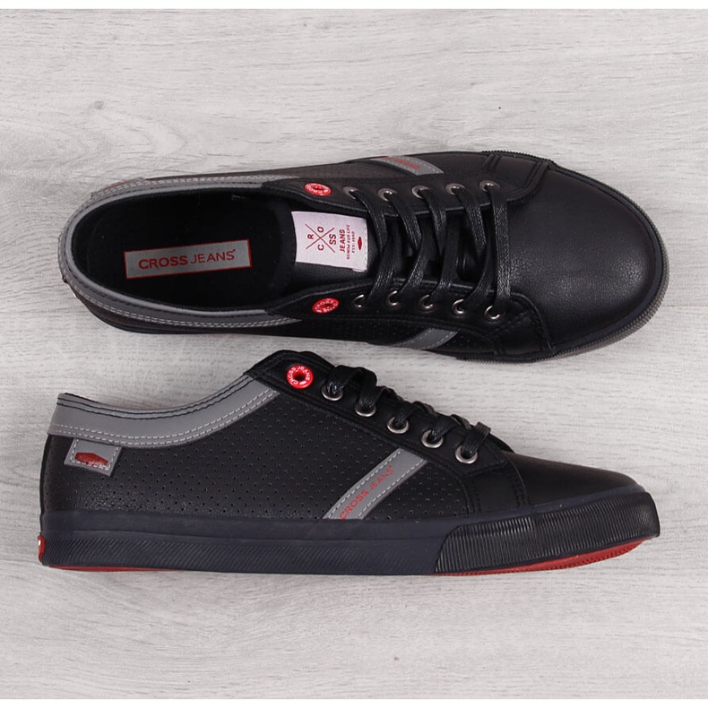 Muške tenisice niske eko kože crne Cross Jeans II1R4004C crno 1