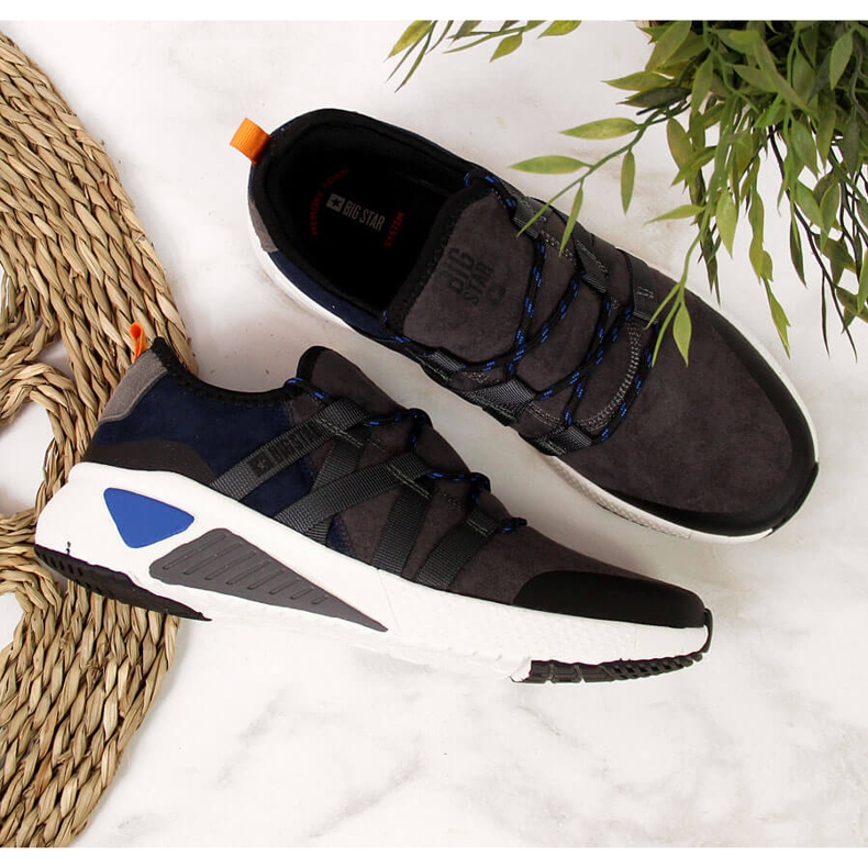 Sive kožne sportske cipele Big Star II274309 siva 2