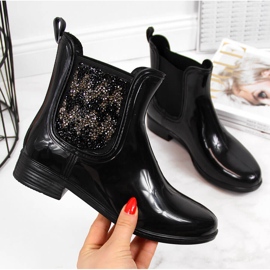 T.Sokolski Ženske galoše Jodhpur čizme s kubičnim cirkonijem crne T. Sokolski crna 2