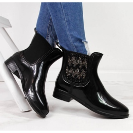 T.Sokolski Ženske galoše Jodhpur čizme s kubičnim cirkonijem crne T. Sokolski crno 1