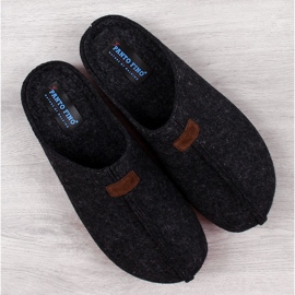 Muške papuče filc crne papuče Panto Fino II167010 crno 1