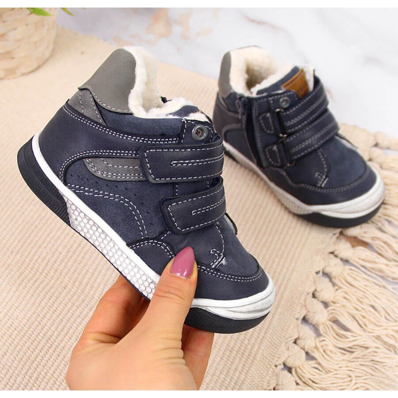 Dječačke zimske čizme na čičak tamnoplave American Club mornarsko plava 1