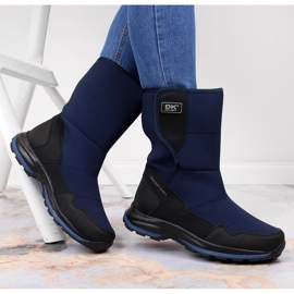 Ženske vodootporne čizme za snijeg s čičak tamnoplavim DK plava 1