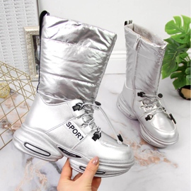 Dječje čizme za snijeg na srebrnoj platformi Tom.m srebro 1