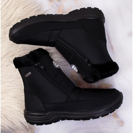 Ženske vodootporne izolirane čizme za snijeg crne Galop crno 2