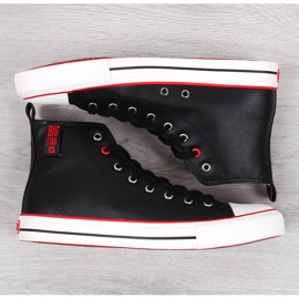 Muške visoke tenisice s crnom eko ​​kožom Big Star JJ174070 crna 2