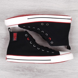 Visoke crne tekstilne muške tenisice Big Star JJ174065 crno 2