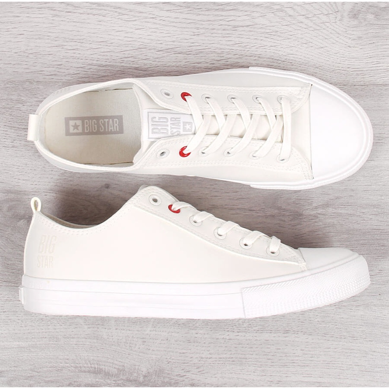 Muške bijele tenisice od eko kože Big Star JJ174006 bijela 1