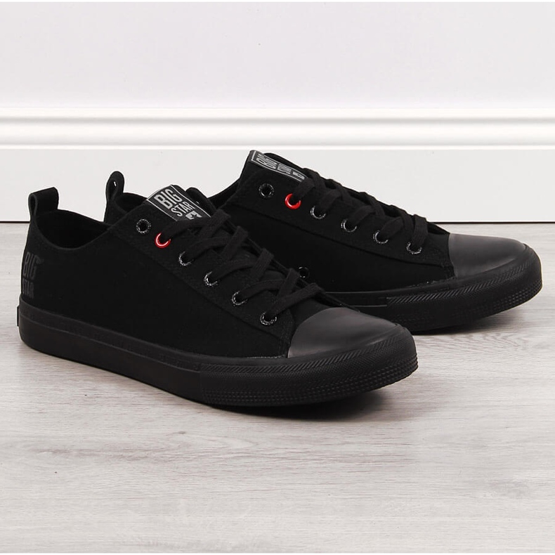 Muške crne tekstilne niske tenisice Big Star JJ174003 crna 1