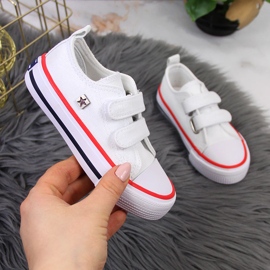 Bijele dječje tenisice na čičak Big Star HH374095 bijela 1