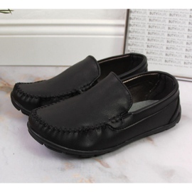 Dječačke crne slip-on mokasine Kornecki 6805 1
