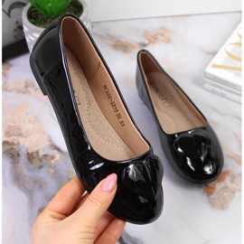 Vinceza Djevojačke balerine sa srcem crne Vinceze crno 1