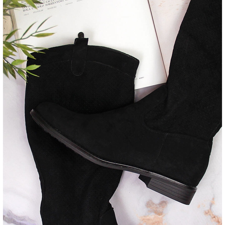 S.Barski Crne proljetne čizme za žene S. Barski crno 2