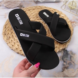 Crne pjenaste papuče Big Star JJ274A338 crna 2