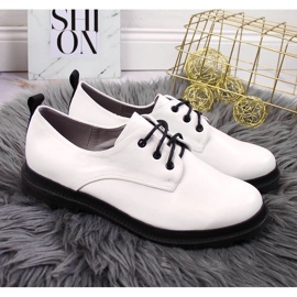 S.Barski Ženske cipele na vezanje, bijele S. Barski bijela 2