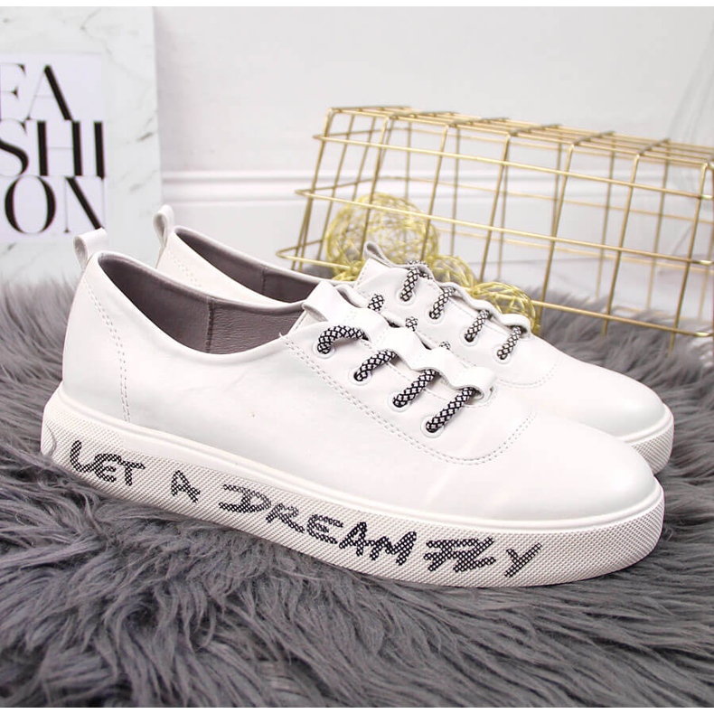 S.Barski Bijele ženske cipele na platformu S. Barski bijela 2