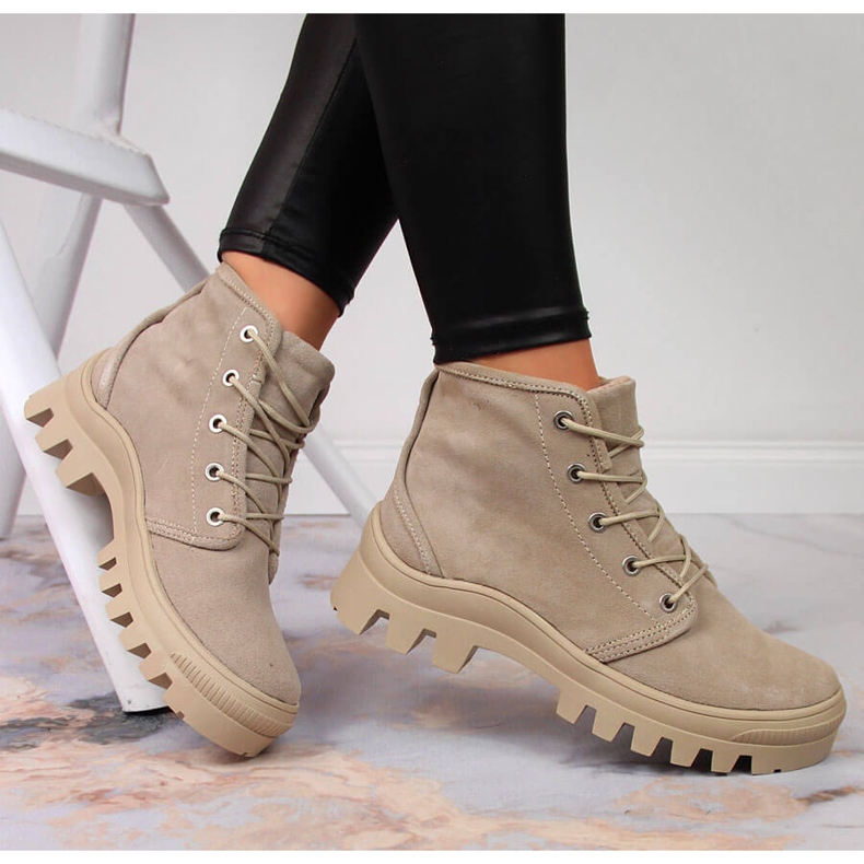 Kožne ženske bež tenisice Filippo 1