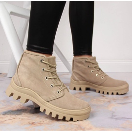 Kožne ženske bež tenisice Filippo 2