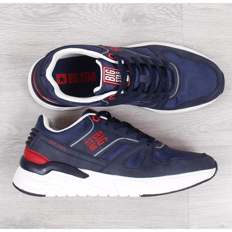 Muške ležerne tamnoplave sportske cipele Big Star JJ174277 mornarsko plava 1