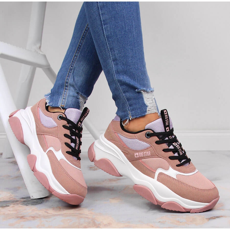 Ženske sportske tenisice roze Big Star JJ274577 ružičasta 1