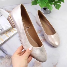 Ženske zlatne balerine na visoku petu Sergio Leone zlatni 1