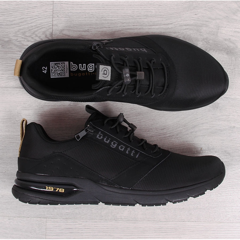 Crne Bugatti muške ležerne cipele 1