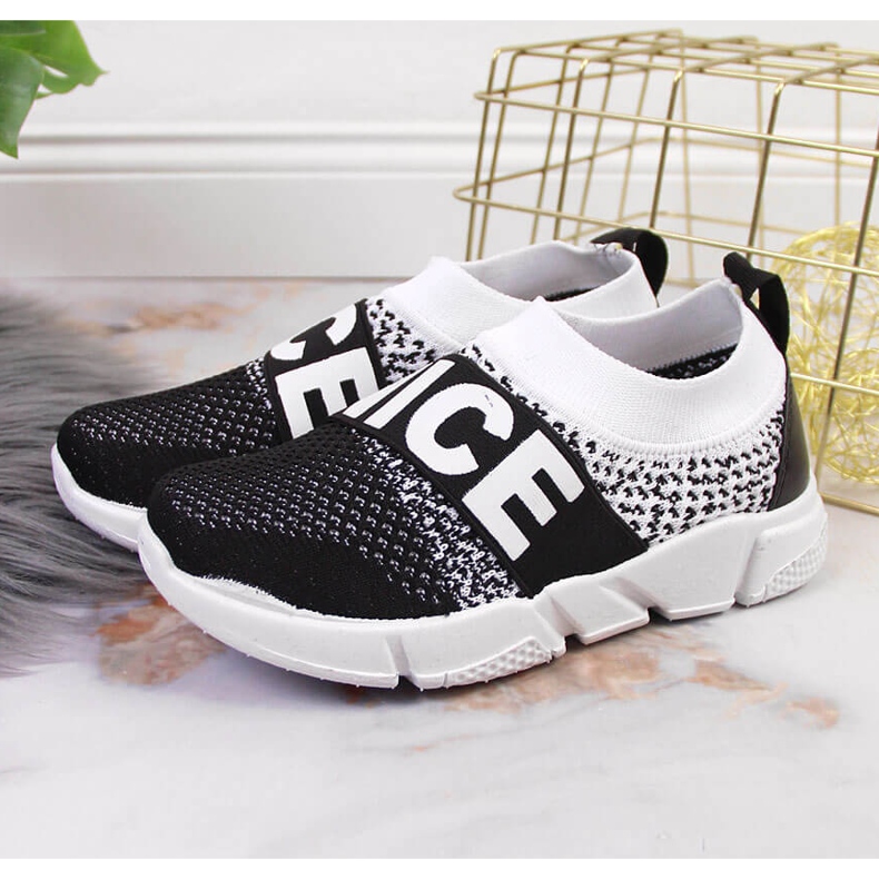 McKeylor dječje slip-on sportske cipele crno bijeli 2