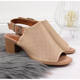 Ženske sandale, ažur, bež Jezzi 2