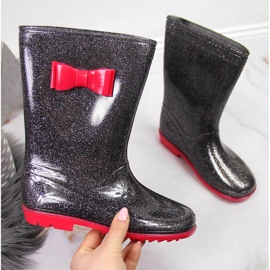 American Club galoše od crnog brokata za djevojčice 1