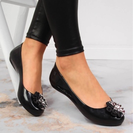 Ženske balerinke meliski s cvijetom crne Zaxy JJ285048 crna 1