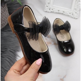 Vinceza Balerinke za djevojčice na čičak i mašnu, crne Vinceze crno 1