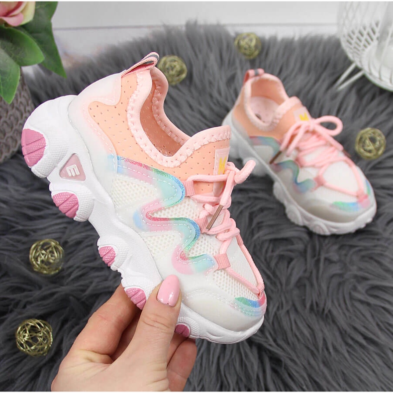 Bijele sportske cipele Vinceza za djevojčice bijela višebojan 1