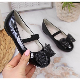 S.Barski Balerinke za djevojčice s gumicom crne S. Bararski crno 1