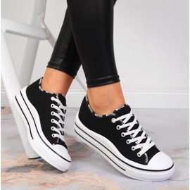 S.Barski Crne ženske tenisice S. Barski na platformu crna 1