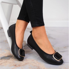 Ženske crne kožne balerinke Filippo crno 1