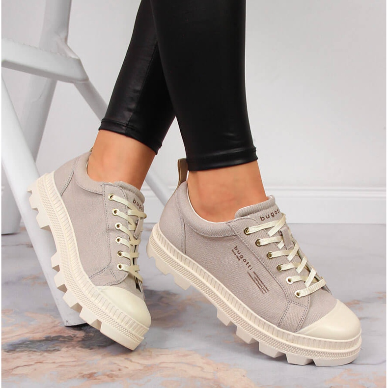 Ženske tenisice na bež platformi Bugatti JJ253026 1