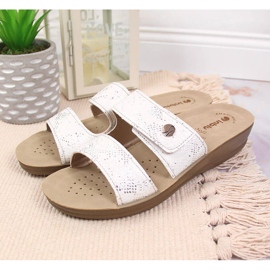 Bijele Inblu Velcro ženske papuče bijela 2