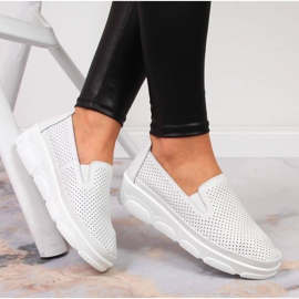 Udobne ženske kožne cipele, bijele Jezzi bijela 1