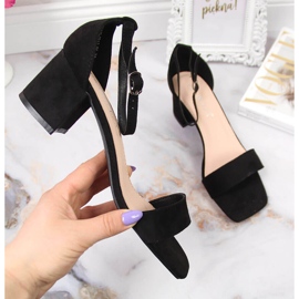 Crne Vinceza ženske sandale na post crna 1