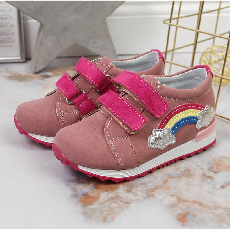 Cipele za djevojčice na čičak lila Kornecki 6775 ljubičasta raznobojna 2