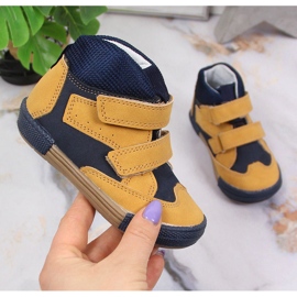 Dječačke cipele s čičak devom Kornecki 6785 smeđa crno 1