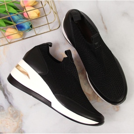 Ženske crne tenisice na klin Artiker crna 2