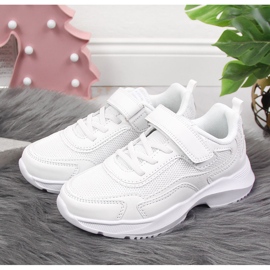 White American Club dječje sportske cipele na čičak bijela 2